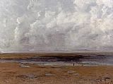 The Beach at Trouville at Low Tide by Gustave Courbet